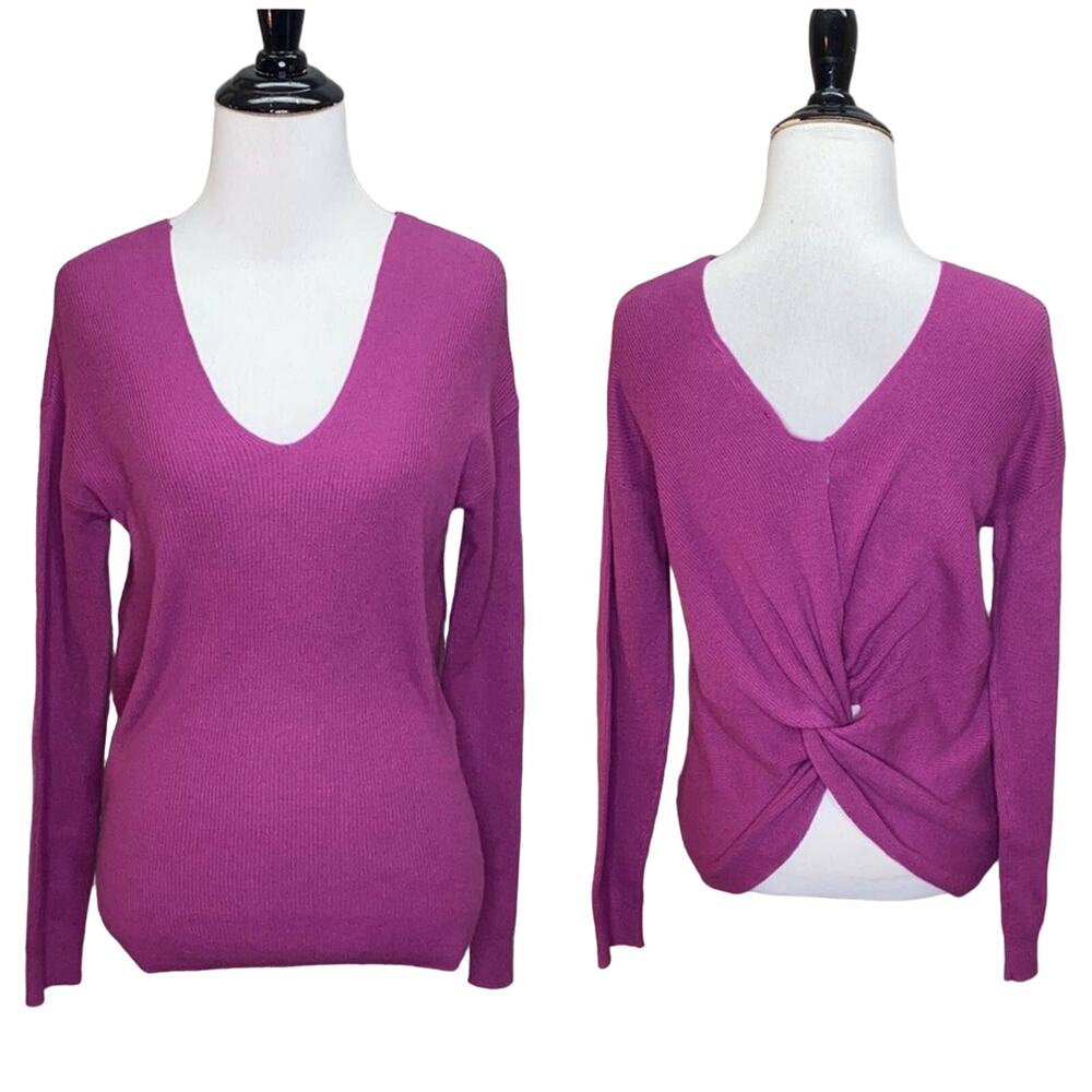 Splendid Fuchsia 2 Way Twist Sweater NWT Size Small